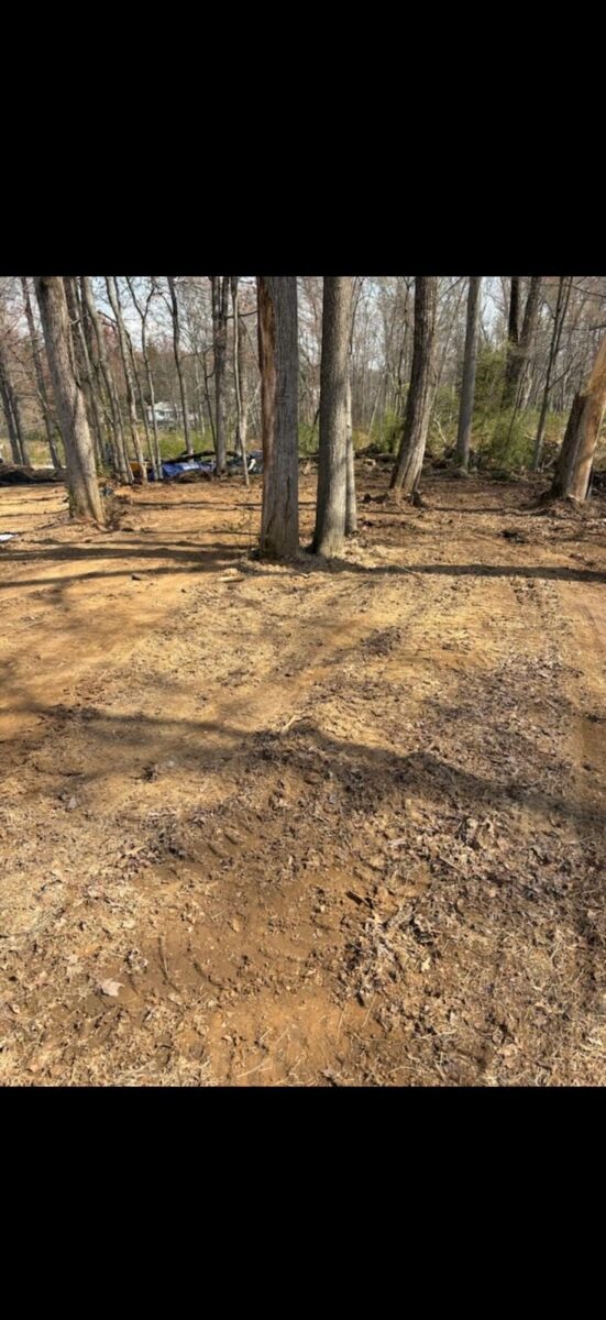 Long Island sod installation project example before lawn preparation